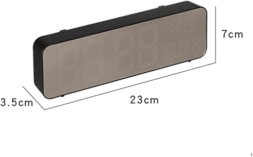 Lidzopas Grande horloge murale numérique à LED, horloge murale numérique avec affichage de la température et de l'humidité, mode nuit pour salon, chambre à coucher, bureau, décoration murale verte - Nail Gallerys