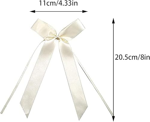 Srup 50 Pièces Nœuds Blancs pour Antenne, Nœuds Décoratifs pour Antenne, Nœuds pour Antenne Noeud Ruban Blanc, pour Décorer Fête Mariage Cadeau Anniversaire Voiture Cheveux Bouquet - Nail Gallerys