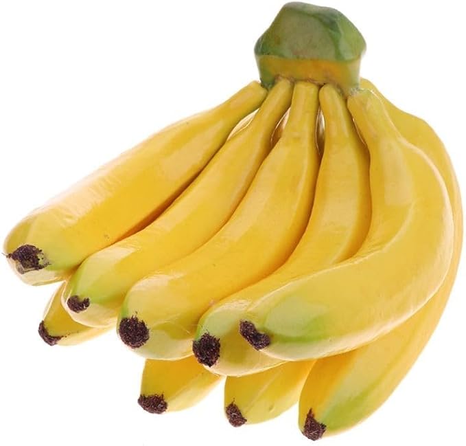 Zoegneer Lot de 9 bananes artificielles en plastique pour décoration de fête ou décoration à la maison - Nail Gallerys
