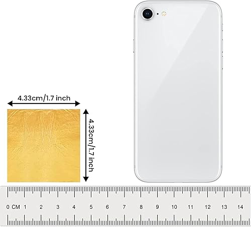 Lot de 10 feuilles d'or comestibles 24 carats pour gâteaux, desserts, chocolat, art et artisanat, masques faciaux et nail art 4,33 cm - Nail Gallerys