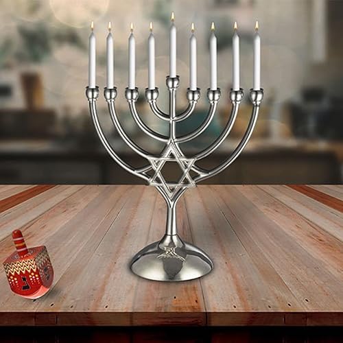 Hanoukiya Ménorah Magen David en métal - Nail Gallerys