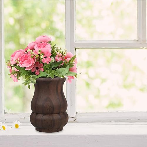 Ciieeo Vase en bois - Vase de ferme - Vintage - Vase de table - Vase de ferme - Vase en bois séché - Vase en bois - Nail Gallerys