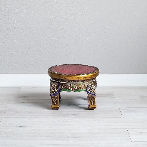 livasia Table d’Opium avec mosaïque de Verre, Table Basse, Table d’appoint, Table de canapé, Durable et Fait Main (30x30cm) - Nail Gallerys
