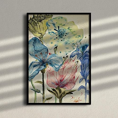Papier de riz ‘Fleurs’, 29 x 40cm (1pc) - pour meubles Poster Craft Decoupage by CRAFT KREATIVELY - Nail Gallerys