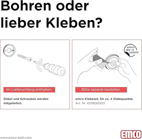 Emco Poignée de Baignoire, Noir, Normal - Nail Gallerys