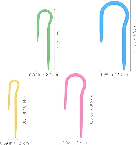 NUOBESTY Aiguilles à Tricoter TorsadéEs En Plastique - Lot De 16 Aiguilles En Forme De U Pour Tricot Et Crochet - Outils De Tricot Pour DéButants Et Professionnels - Nail Gallerys