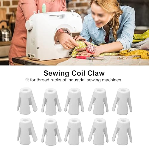 10 Pièces Bobine De Fil à Griffes Blanche, Support De Cône De Bobine De Fil à Griffes Accessoires De Couture Support De Fil De Cône pour Machine à Coudre Industrielle - Nail Gallerys