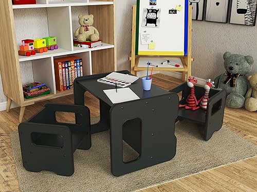 defiPad Banc pour enfants - Banc pour enfant en tournant comme table pour enfant - Banc en bois avec 2 hauteurs d'assise - Fonction table pour enfants - Élément de groupe de sièges pour enfants - Nail Gallerys