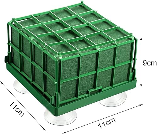 Grendly Lot de 2 supports carrés en mousse pour fleurs avec mousse florale et ventouse, pour centre de table de mariage, arrangement floral - Nail Gallerys