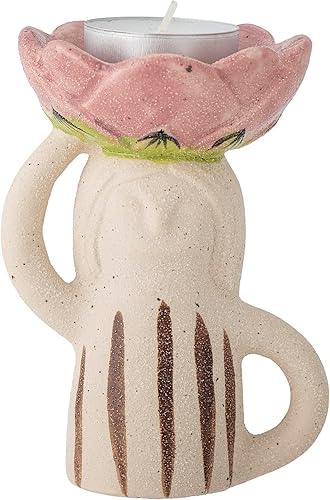 Bloomingville Clarabel Photophore en céramique Rose - Nail Gallerys