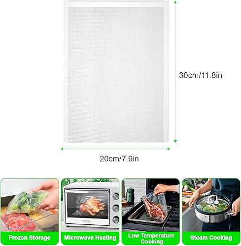 Sac Sous Vide Alimentaire,2 Rouleaux 30×600cm Rouleau Sous Vide Alimentaire pour La Conservation Des Aliments Sacs Sous Vide Alimentaire Sans BPA Très Solide Et Résistant À La Déchirure Réutilisable - Nail Gallerys