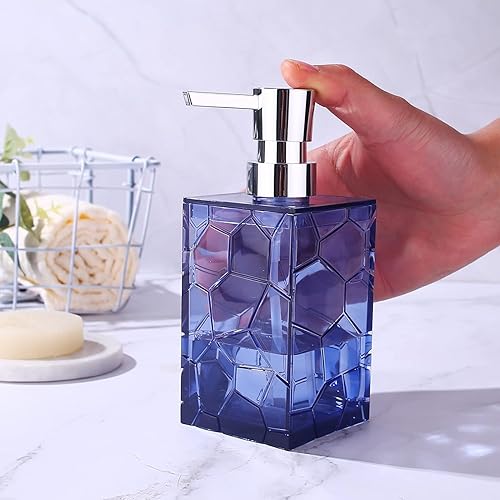 Lot de 2 distributeurs de savon pour les mains, en plastique acrylique transparent, rechargeables, pour décoration de salle de bain, cuisine, dortoir (gris) - Nail Gallerys