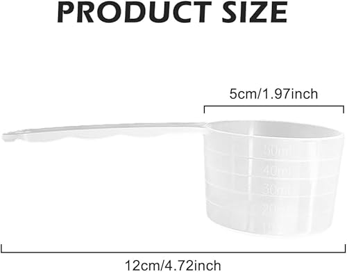 Lot de 3 cuillères doseuses, cuillères doseuses, cuillères doseuses de 50 ml, cuillères doseuses en poudre de protéines de café, cuillères doseuses en plastique transparent avec graduation 10 ml, 20 - Nail Gallerys