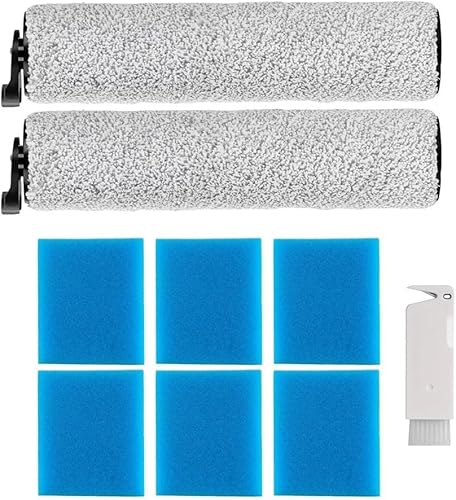 Kit de brosse et de filtre pour aspirateur sans fil Tineco pour aspirateur sec/humide iFloor 2, lot d'accessoires 2 rouleaux de brosse + 6 filtres éponge + 1 brosse de nettoyage - Nail Gallerys