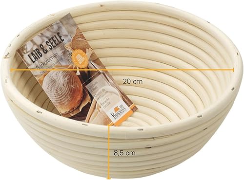 RBV Birkmann 208964 Banneton Rond Petit Modèle Rotin Beige 18 x 18 x 8 cm - Nail Gallerys