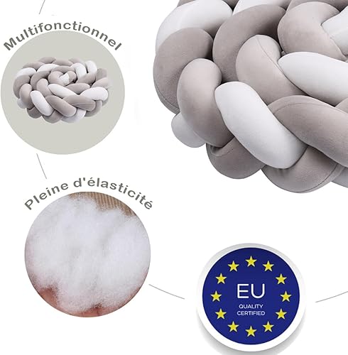 IIQI Oreiller décoratif, Oreiller décoratif Moelleux tressé，Disponible pour canapé (Blanc Vert 14+129+90,400cm) - Nail Gallerys