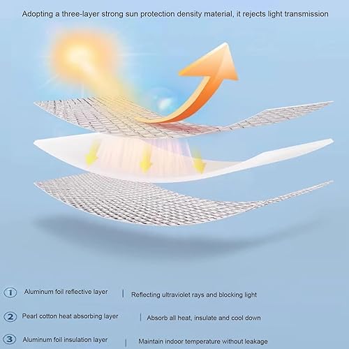 Film Aluminium Réfléchissant pour Vitres 9 mm,Films de Protection Solaire et Intimité,Feuille Teinté Anti-UV Isolant Thermique,Feuille Teinté Imperméable,avec Ventouse (70x140cm/28″x55″) - Nail Gallerys