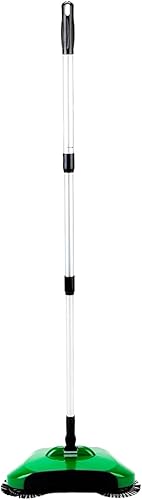 Avilia Balai Rotatif Manuel Multi-Surfaces - avec réservoir de poussière, en Fer et Plastique, Vert et Noir, sans électricité, 38 x 21 x 110 cm - Nail Gallerys