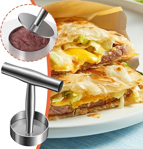 Presse À Hamburger, Outil Pour Écraser Les Steaks Hachés, Moule Antiadhésif, Ustensiles De Cuisine En Acier Inoxydable Pour Griller, Cuire Steaks, Saucisses Et Sandwichs - Gagnez Du Temps - Nail Gallerys