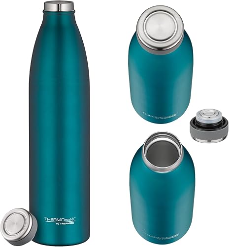 TC Bottle Bouteille isotherme, 0,50 l, en acier inoxydable, entièrement étanche, pour l'école, le bureau, par THERMOS, en acier inoxydable, résistante aux boissons gazeuses, 12 h au chaud/24 h au - Nail Gallerys