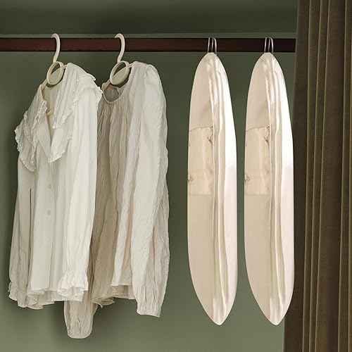 Lot de 3 sacs à vêtements pour placard, housse de rangement à suspendre avec fermeture éclair de compression, design pliable peu encombrant (gris) pour chambre à coucher, armoire, appartement, dortoir - Nail Gallerys