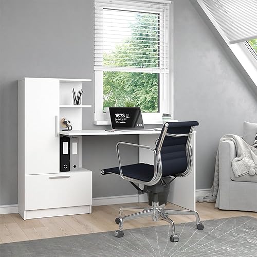 Vicco Bureau Tomy, Sonoma/Blanc, 150 x 59 cm - Nail Gallerys