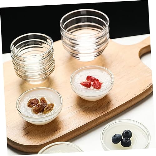 CRILSTYLEO 10pièces Bols Verre Empilables Petits Bols À Préparation Pour Salades Desserts Et Puddings Résistants Aux Hautes Températures - Nail Gallerys