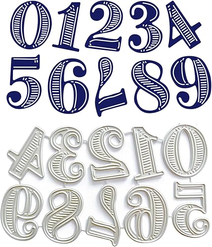 XINGLIDA Matrices de découpe en forme de chiffres, cartes d'anniversaire, invitations, scrapbooking, album, chiffres - Nail Gallerys