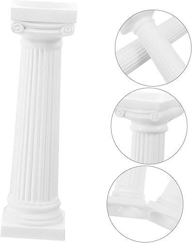 Yardwe 6 Pièces Modèle De Colonne Romaine Statue De Pilier Romain Statue De Colonne Grecque Piliers Grecs Colonnes Décor De Colonne Romaine Statues Rome Cylindrique Plastique Blanche - Nail Gallerys