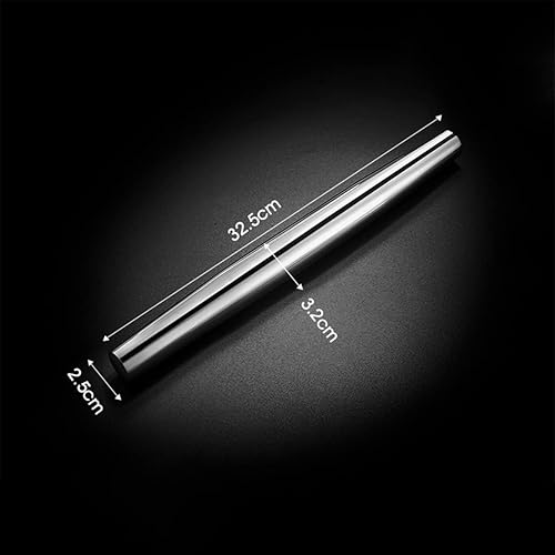 ZMREN Rouleaux à Pâtisserie en 304 Acier Inoxydable, pour la Cuisson de pâte à Pizza, Tarte, Biscuit (32.5CM) - Nail Gallerys