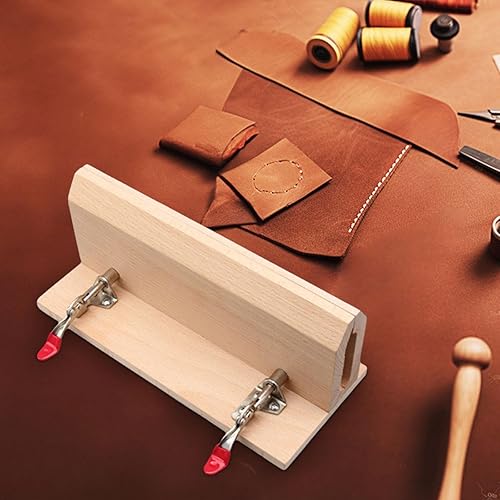 LOVIVER Pince de maroquinerie en bois, outil de couture du cuir, étau, accessoires réglables, pince de fixation du cuir en bois pour le laçage, sculpture de - Nail Gallerys