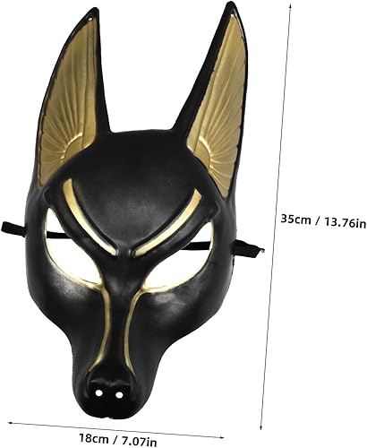 VOSAREA Masque Anubis Plastique Pour Halloween Accessoire De Costume Cosplay Égyptien Masque Décoratif Unique Pour Fête Événements Et Déguisements - Nail Gallerys
