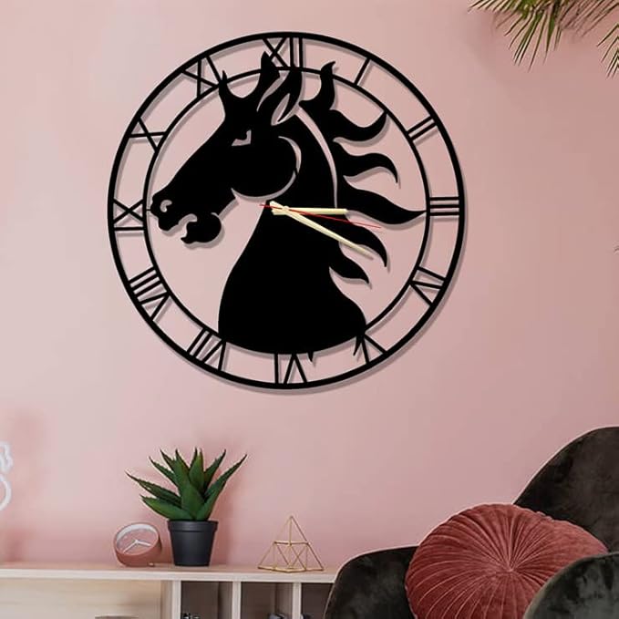Dekory Arbre de Vie Horloge Murale en métal 70 cm, Silencieux sans tic-tac, horloges murales Vintage et Industriel en métal, Pendule Murale, pour Salon Bureau, Chambre, Cuisine, Salle à Manger - Nail Gallerys