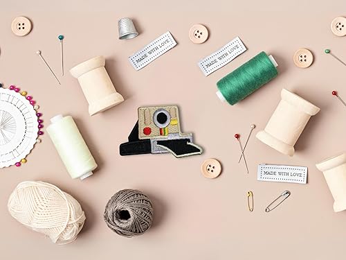 Finally Home Écusson Thermocollant | APPAREIL POLAROÏD VIEILLE ÉCOLE VINTAGE| Patch à coller au fer à repasser ou à coudre| Pièce de décoration ou réparation pour vêtement, jean, sac, pantalon, veste - Nail Gallerys