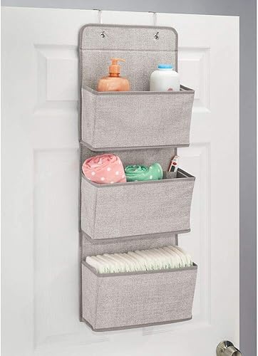 mDesign penderie en Tissu à 3 paniers – Rangement Suspendu en Fibre synthétique pour vêtements et Accessoires pour Chambre d’Enfants – Meuble à Suspendre à Pois – Gris Clair à Pois Blanc - Nail Gallerys