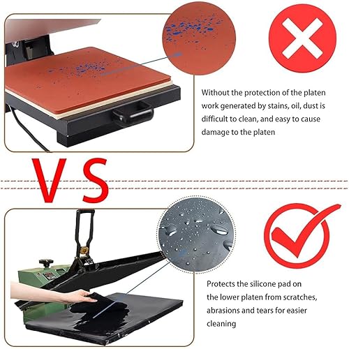 SAROAD Lot de 2 plaques de presse à chaleur, réutilisables, antiadhésives, pour protéger la machine de presse à chaleur par sublimation (noir, 38,1 x 38,1 cm), facile à utiliser - Nail Gallerys
