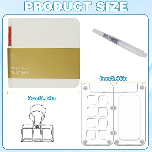Ensemble de Voyage d'aquarelle pour Artiste de Poche à 8 grilles, Palette Aquarelle magnétique Transparente, Ensemble d'aquarelle de Aquarelle Voyage Portable pour Croquis avec Clip, Palette - Nail Gallerys