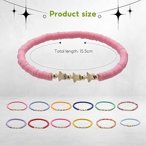 lbxtswpl Lot de 12 bracelets d'amitié pour filles, bracelets d'amitié pour filles, bracelets d'amitié pour anniversaire, bijoux de fête et cadeaux de Noël, 1, Acrylique, 1 - Nail Gallerys