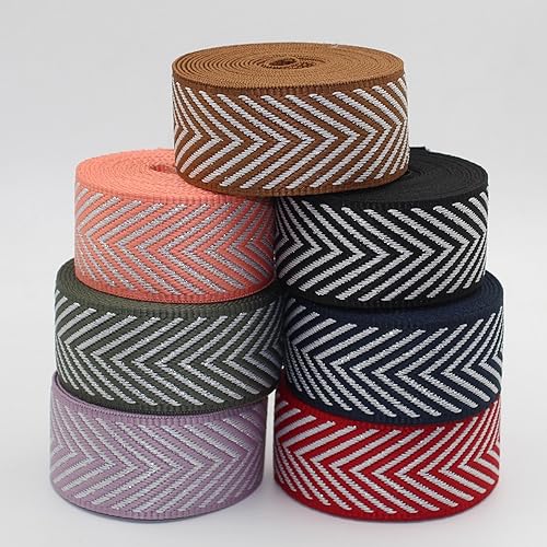 LEDUC 5 mètres Sangle Flèches brillantes Argent Ligne Polyester & Coton Différentes couleurs 38mm 01 Noir - Nail Gallerys