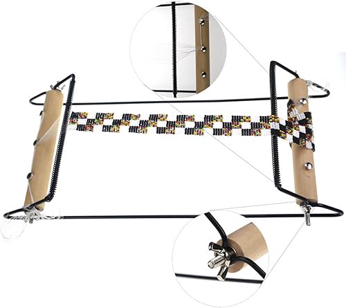 Frotox Grand cadre en métal Machine à perles durable Bricolage Métier à tisser de perles pour bracelets uniques Accessoires de perles Cadre en métal Métier à tisser de perles - Nail Gallerys