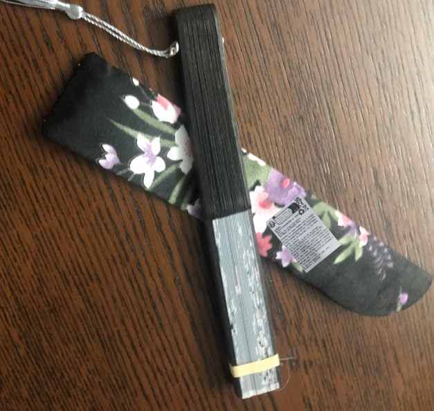 2 pièces Eventail Pliable en Bambou Soie Noir Ventilateur avec 2 Sacs de Rangement, Traditionnel Éventail Pliant Éventail Pliable, Deco Orientale pour Homme,Enfant &Fille. - Nail Gallerys