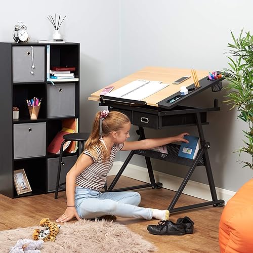 Planche à dessin réglable avec bureau et tabouret - Hartleys - Nail Gallerys