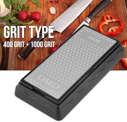 Akozon Pierre à aiguiser 200 x 70mm 400 et 1000 Taille diamant diamant Couteaux de cuisine pierre à aiguiser avec base antidérapante - Nail Gallerys