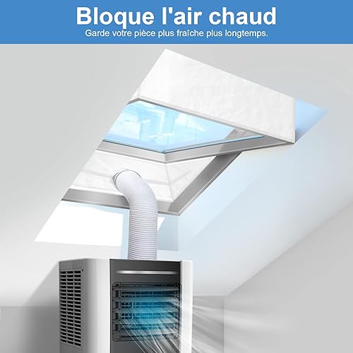 MEKO Kit Calfeutrage Climatiseur Joint de Fenêtre pour Climatiseur Mobile avec Fermeture éclair Compatible avec tous Les Climatiseurs Mobiles Ne Nécessite Aucun Perçage 2 x 190 cm - Nail Gallerys