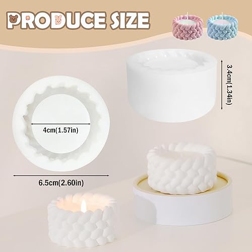 2 Pièces Moule Bougie,Silicone Bougie Moule Noel,Moules En Silicone pour Maison Moule en Silicone pour Béton,Plâtre,Pour Bricolage,Bougies,Savon,Plâtre,Decoration Table - Nail Gallerys