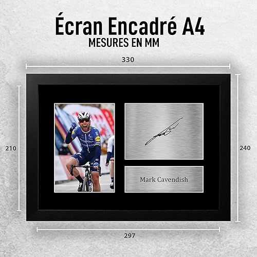 HWC Trading A4 Mark Cavendish Team GB Cadeaux imprimés photo autographe signée pour les fans de cyclisme - A4 - Nail Gallerys