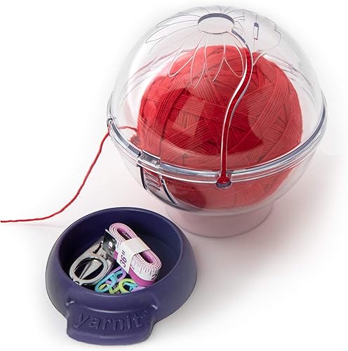 Prym 611846 Yarnit Wollknäuelhalter prym.ergonomics Boîte à pelote, Violet, Taille unique - Nail Gallerys
