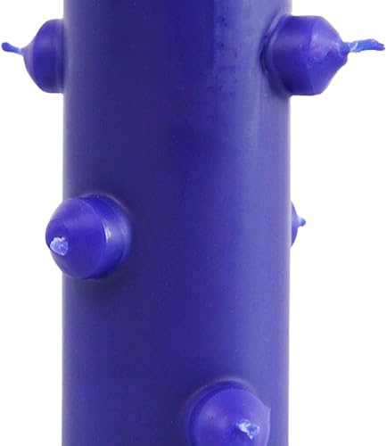 VELAS MARIANO Voile noire à 7 mèches, 16 cm de haut x 5,5 cm de large, pour rituels de nettoyage (bleu) - Nail Gallerys