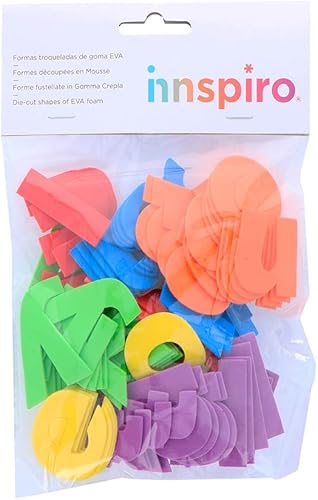 INNSPIRO Lot de 104 lettres minuscules en mousse EVA 50 mm. Idéales pour les travaux manuels avec les enfants, les décorations et les activités créatives - Nail Gallerys