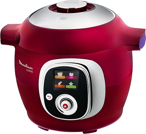 Moulinex Multicuiseur Intelligent Cookeo 6L 6 Modes de Cuisson 100 Recettes Préprogrammées Jusqu'à 6 Personnes Rouge CE701500 - Nail Gallerys